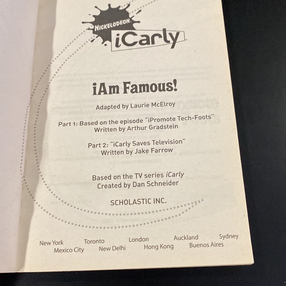iCarly: iAm Famous! by Laurie McElroy - Scholastic Paperback Novel - Picture 5 of 10